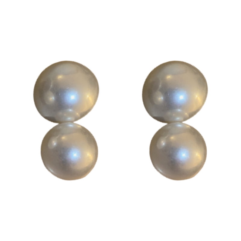 Silver and Gold Ginkgo Leaf Pearl Earrings - Angel Barocco